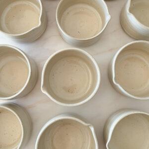 Handmade Ceramic Matcha Bowl by local Artisan (Wheat Color) - Image 2