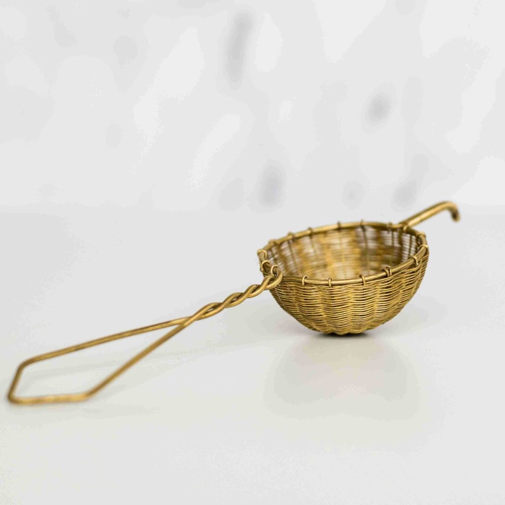 Solid Brass Tea Strainer Eden and Vine