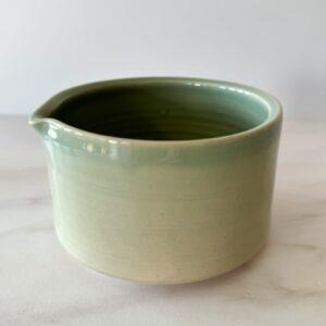 Handmade Ceramic Matcha Bowl by local Artisan (Sage Green) - Image 3