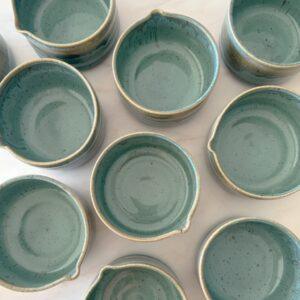 Handmade Ceramic Matcha Bowl by local Artisan (Cerulean Color) - Image 3