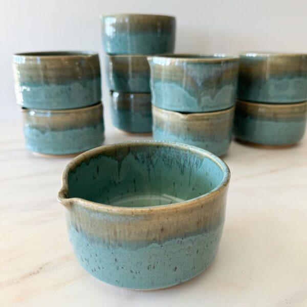 Handmade Ceramic Matcha Bowl by local Artisan (Cerulean Color)